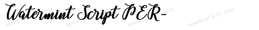 Watermint Script PER字体转换 Watermint Script PER字体转换